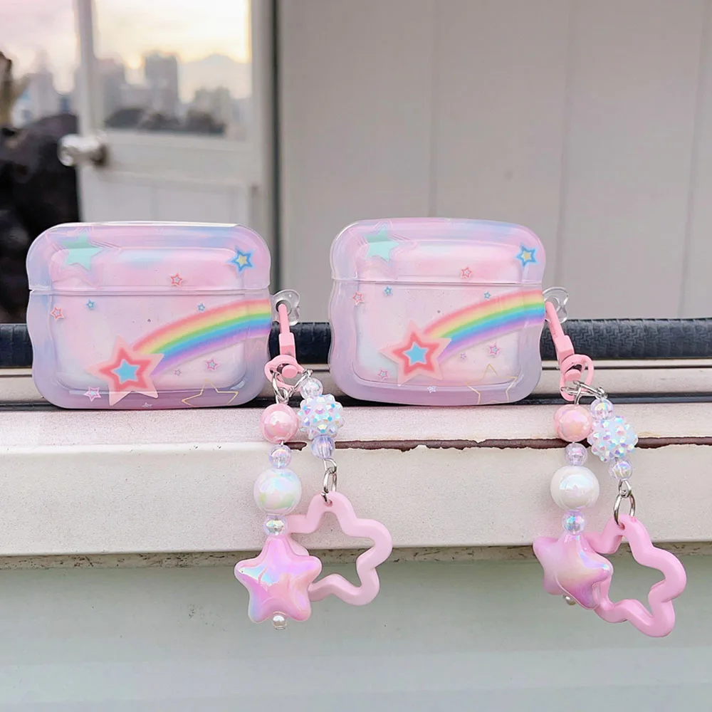 Case for AirPods 3 Pro 2 Earphone Case AirPod 2 Pro2 Rainbow Stars Pink Star Pendant Bluetooth Headset Charging Box Keychain
Case for AirPods 3 Pro 2 Earphone Case AirPod 2 Pro2 Rainbow Stars Pink Star Pendant Bluetooth Headset Charging Box Keychain