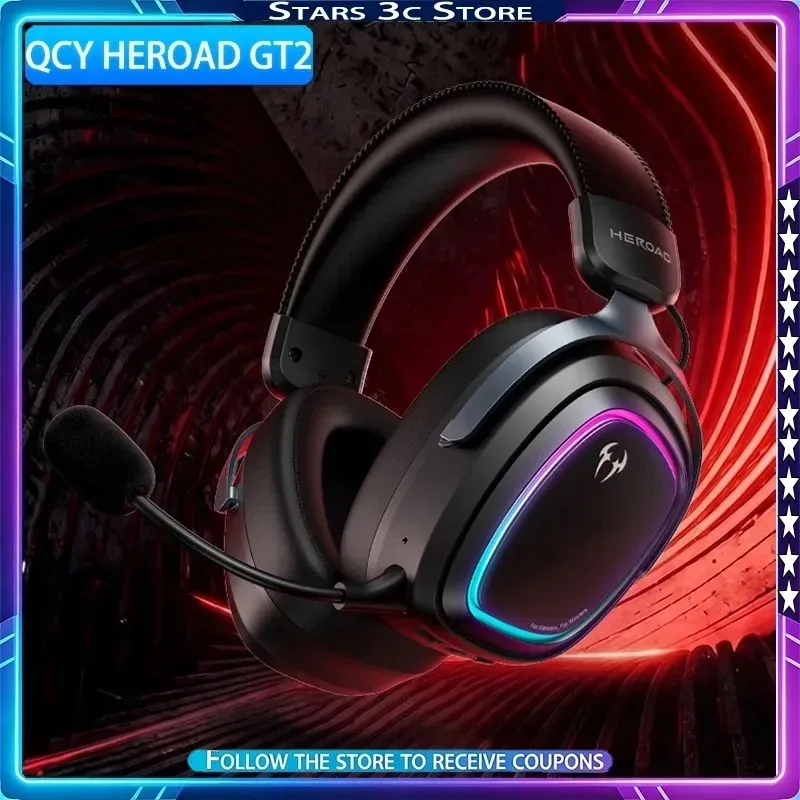 QCY Heroad GT2 Over-ear Headphones Wireless 5‑Mode THX Spatial Sound Effects Long Battery Life ANC Gaming Headset
QCY Heroad GT2 Over-ear Headphones Wireless 5‑Mode THX Spatial Sound Effects Long Battery Life ANC Gaming Headset