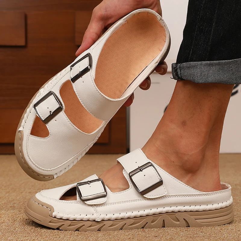 Trendy Men's Hooded Half Slippers, Anti Slip and Wear-resistant, Casual Sandals for Outdoor Daily Wear, Two Pairs of Shoes 2026
Trendy Men's Hooded Half Slippers, Anti Slip and Wear-resistant, Casual Sandals for Outdoor Daily Wear, Two Pairs of Shoes 2026