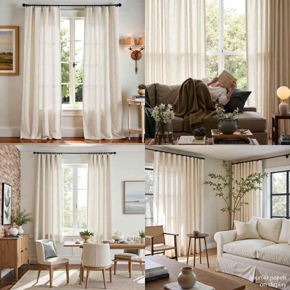 Бежевые льняные шторы, длина 84, ширина 50, светофильтрация, 2 панели для спальни и гостиной, естественный тон
Бежевые льняные шторы, длина 84, ширина 50, светофильтрация, 2 панели для спальни и гостиной, естественный тон