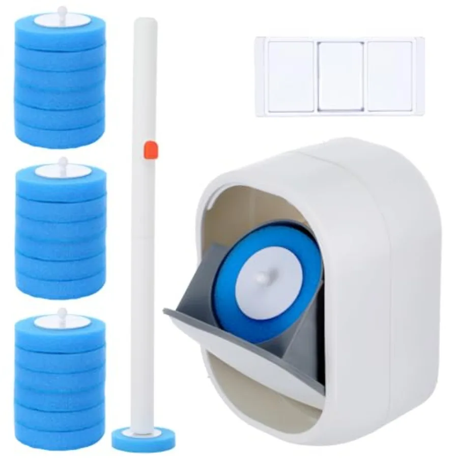 Disposable Toilet Brush Toilet Bowl Cleaner Wall Mounted Toliet Wand Kit with Holder Toilets Cleanings Stick Cleaning plies 42
Disposable Toilet Brush Toilet Bowl Cleaner Wall Mounted Toliet Wand Kit with Holder Toilets Cleanings Stick Cleaning plies 42