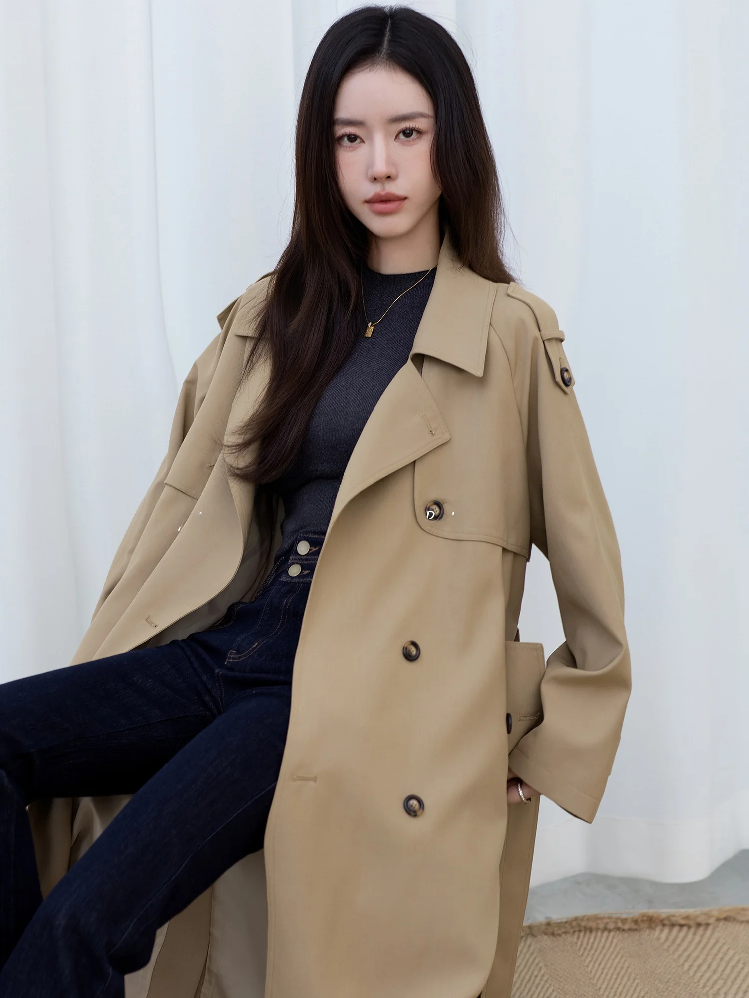 Touchin Haute Long Classic Coat with Double Row Buttons for Women White Day Schuman Stylish Outerwear with Stand Collar
Touchin Haute Long Classic Coat with Double Row Buttons for Women White Day Schuman Stylish Outerwear with Stand Collar