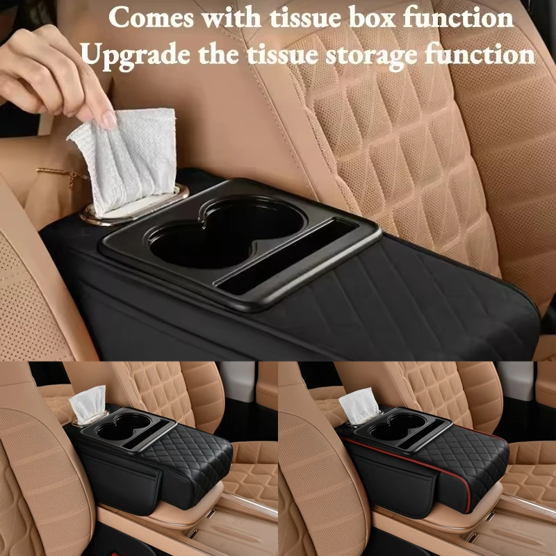 Auto Center Console Armrest Cushion With 2 Cup Holder PU Leather Armrest Pad Car Amrest Pillow Cover Height Pad Car Accessories
Auto Center Console Armrest Cushion With 2 Cup Holder PU Leather Armrest Pad Car Amrest Pillow Cover Height Pad Car Accessories