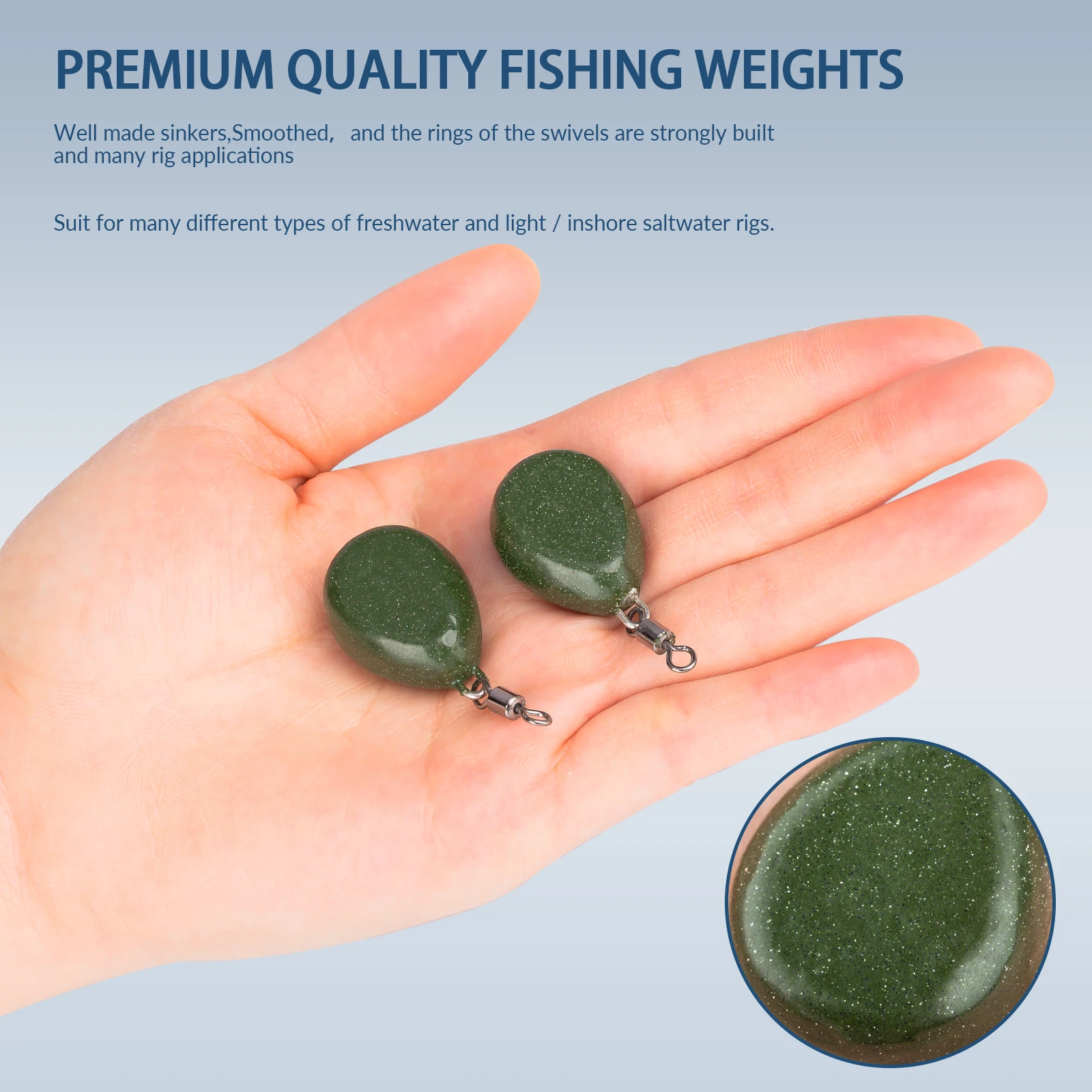 5 pieces Fishing Weight Sinkers with Swivel 56g Eco-Friendly Stone Pendant Sinker For Carp Fishing Freshwater Quick Drop Shot
5 pieces Fishing Weight Sinkers with Swivel 56g Eco-Friendly Stone Pendant Sinker For Carp Fishing Freshwater Quick Drop Shot
