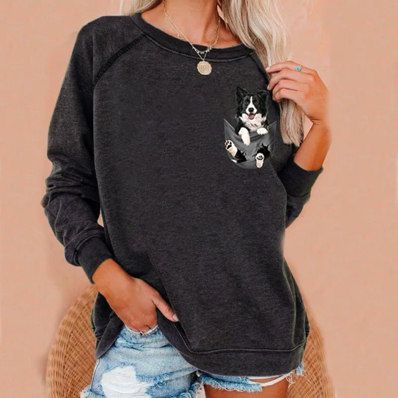 New Women's Clothing Autumn Winter New Long Sleeve Cat Print Casual Sweatshirt Long Sleeve T-shirt Base Layer
New Women's Clothing Autumn Winter New Long Sleeve Cat Print Casual Sweatshirt Long Sleeve T-shirt Base Layer