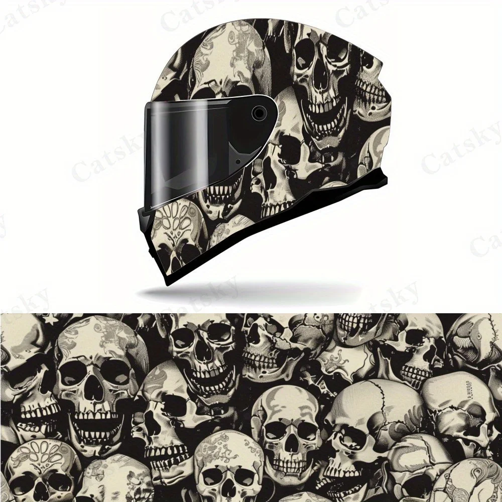 Punk - style Skeleton heads gathered and arranged PVC Motorcycle Helmet Vinyl Wrap, Self-Adhesive Waterproof Sticker, Anti-Scrat
Punk - style Skeleton heads gathered and arranged PVC Motorcycle Helmet Vinyl Wrap, Self-Adhesive Waterproof Sticker, Anti-Scrat