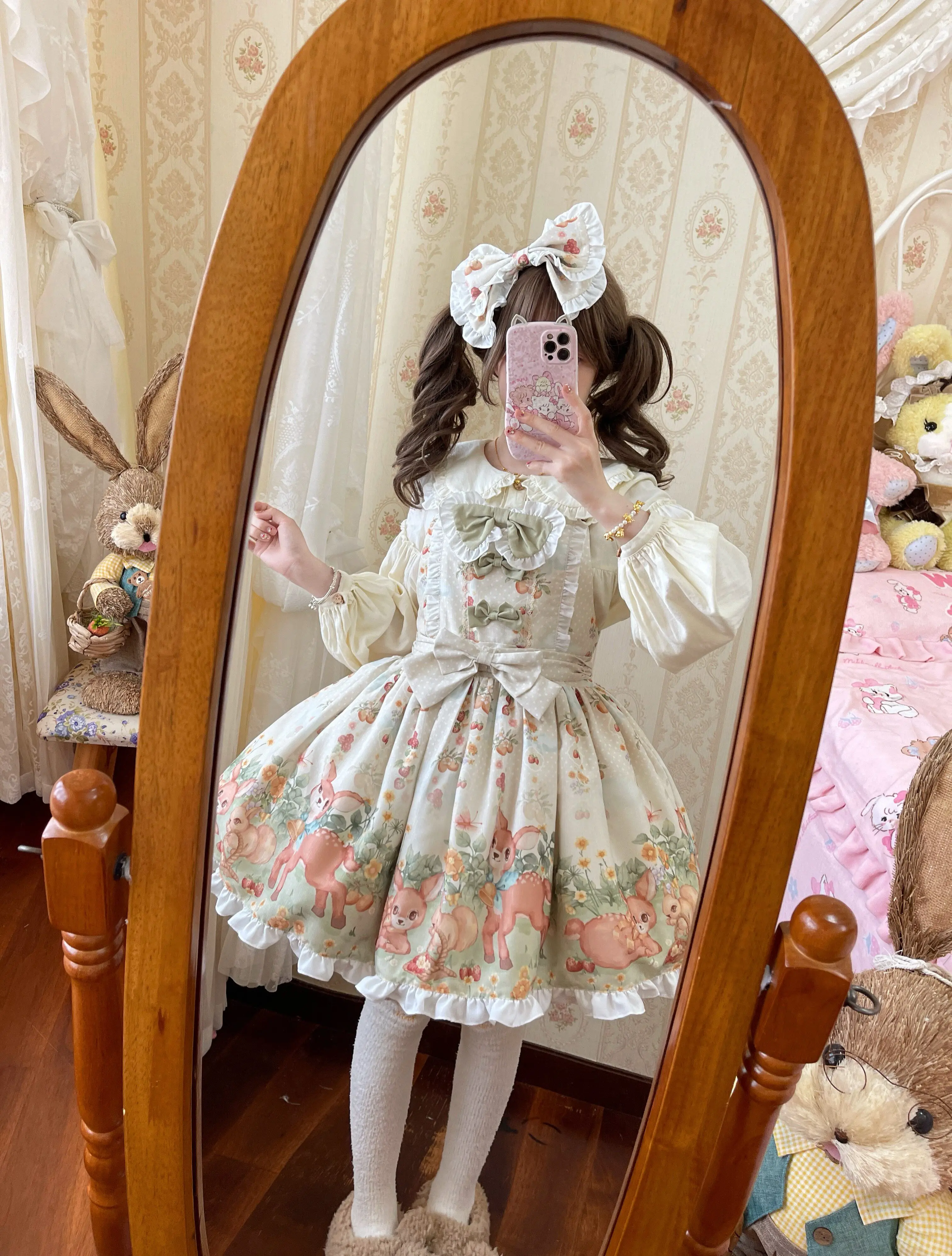Sweet and Cute Daily Lolita Strap Dress Women's Lolita JSK Dress Deer Print Sleeveless Suspender Dress No Blouse Included
Sweet and Cute Daily Lolita Strap Dress Women's Lolita JSK Dress Deer Print Sleeveless Suspender Dress No Blouse Included