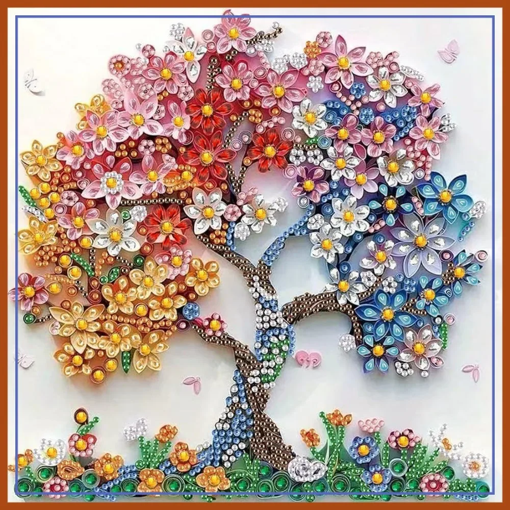 5D Diamond Art Kits: Colorful Flower Tree, Full Drill, 12x12 Inch for Home Wall Decor
5D Diamond Art Kits: Colorful Flower Tree, Full Drill, 12x12 Inch for Home Wall Decor