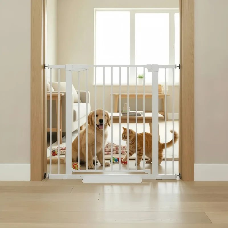 Adjustable Modern Style Auto Close Indoor Pet Safety Gate Steel Barrier Encrypted Button Solid Safe for Dogs Cats Animal
Adjustable Modern Style Auto Close Indoor Pet Safety Gate Steel Barrier Encrypted Button Solid Safe for Dogs Cats Animal