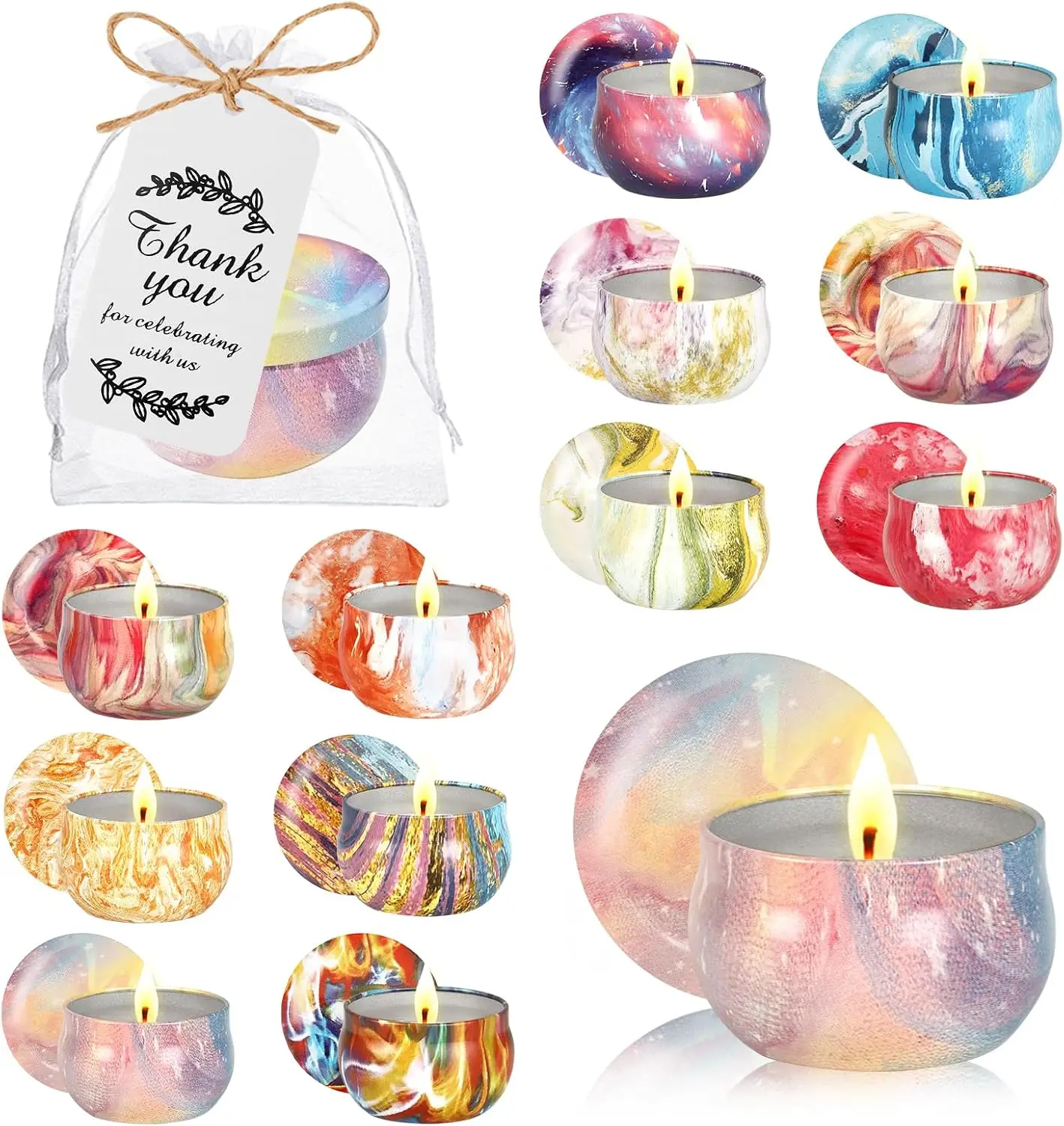 48PCS Scented Candles Gift Set Long Lasting Soy Wax Aromatherapy Candles for Home Wedding Baby Shower Bridal Party Favors Christmas Birthday Gifts for Women (Colorful)
48PCS Scented Candles Gift Set Long Lasting Soy Wax Aromatherapy Candles for Home Wedding Baby Shower Bridal Party Favors Christmas Birthday Gifts for Women (Colorful)