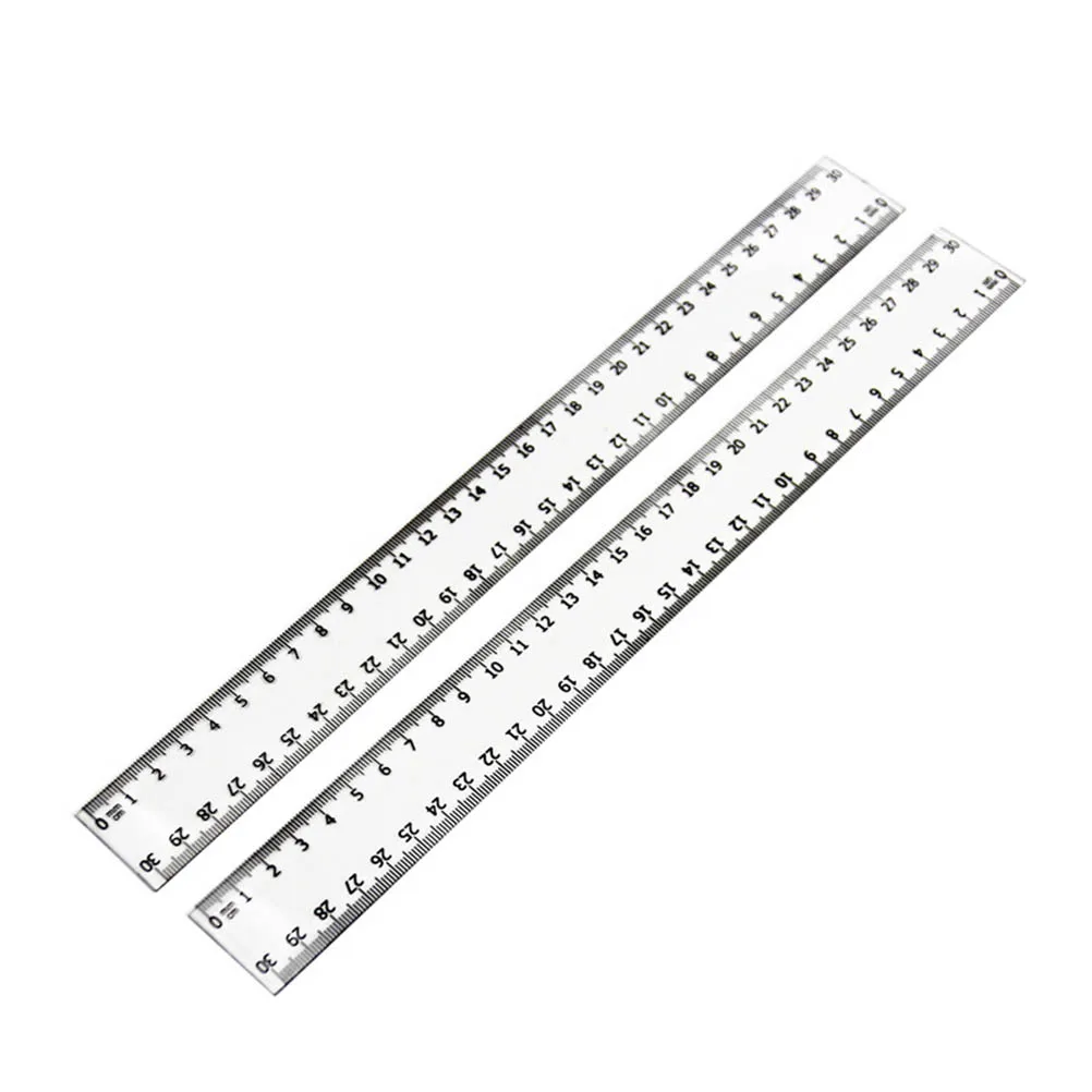 2pcs 30cm Transparent Straight Rulers Office Student Drafting Tools Clear Scale Dual Measure Plastic Teaching
2pcs 30cm Transparent Straight Rulers Office Student Drafting Tools Clear Scale Dual Measure Plastic Teaching