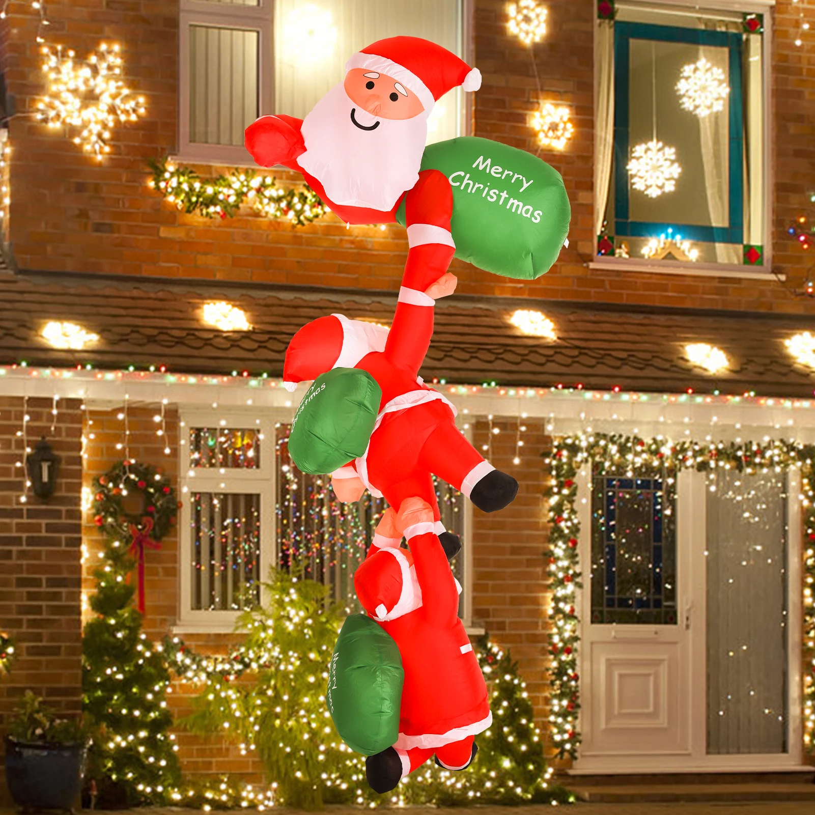 Inflatable Santa Claus Outdoor Christmas Decoration Light up with 6 Led Light 7.8Ft Giant Xmas Blow Up Decor Novelty Waterproof
Inflatable Santa Claus Outdoor Christmas Decoration Light up with 6 Led Light 7.8Ft Giant Xmas Blow Up Decor Novelty Waterproof