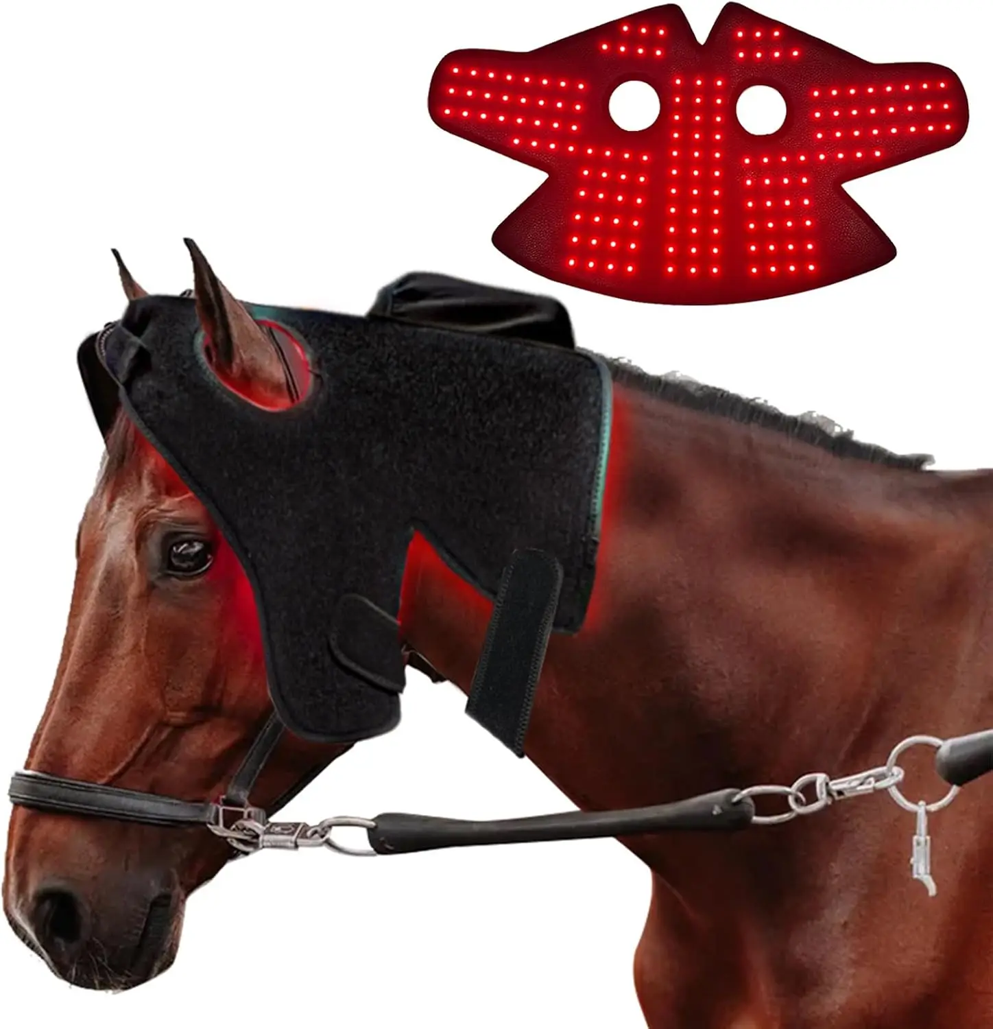 Red Light Therapy for Horses Head,Wearable Infrared Light 660&850 nm Device for Wrap Equine Head Injuries Recovery,Pain Relief
Red Light Therapy for Horses Head,Wearable Infrared Light 660&850 nm Device for Wrap Equine Head Injuries Recovery,Pain Relief