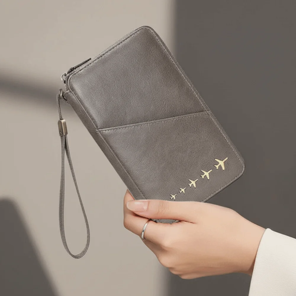 Anti-theft RFID Travel Wallet Faux-leather Multi-pocket Airplane Passport Case Anti-Scratch Secured Passport Cover Zipper
Anti-theft RFID Travel Wallet Faux-leather Multi-pocket Airplane Passport Case Anti-Scratch Secured Passport Cover Zipper