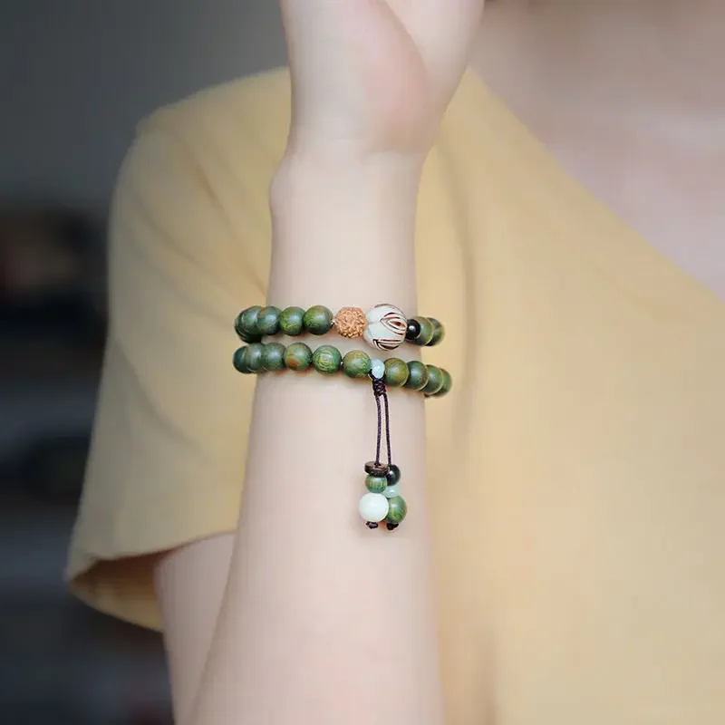 Color Changing Natural Green Sandalwood Bracelet Charms Female Mori Student Bracelet Couple Chinese Style Buddha Bead HandString
Color Changing Natural Green Sandalwood Bracelet Charms Female Mori Student Bracelet Couple Chinese Style Buddha Bead HandString