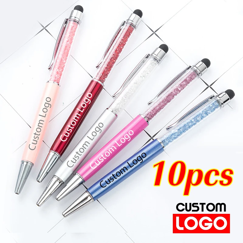 10pcs/Lot Diamond Crystal Gel Pen Multifunctional Touch Screen Pen Advertising Metal Pen Custom Logo Engraving Name Wholesale
10pcs/Lot Diamond Crystal Gel Pen Multifunctional Touch Screen Pen Advertising Metal Pen Custom Logo Engraving Name Wholesale