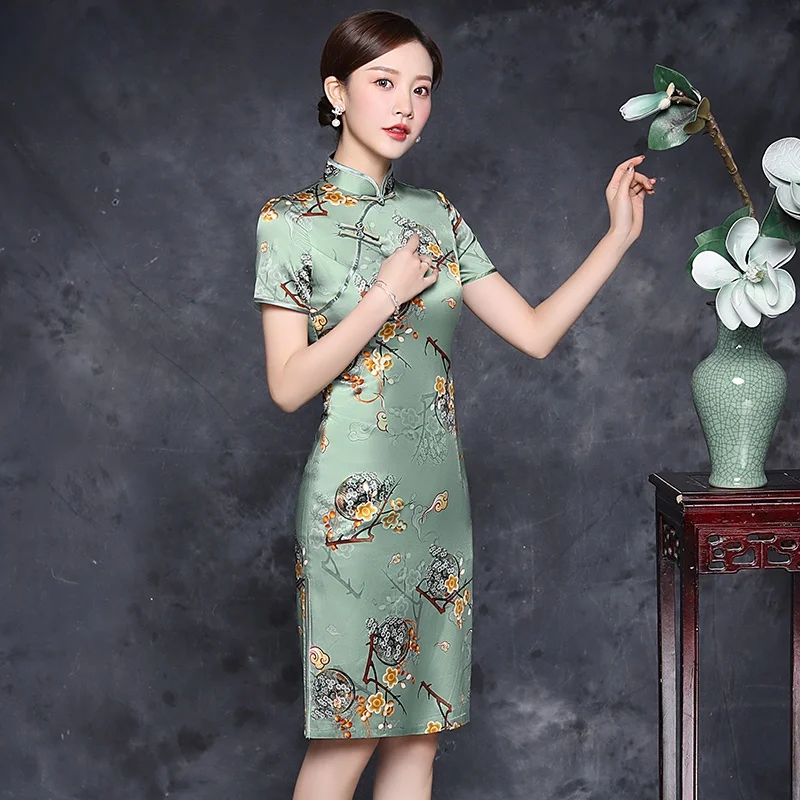 Silk Dr Ele Vintage Sle Slimming Daily Wear ort Sve Low Slit for Autumn Winter New Arrival
Silk Dr Ele Vintage Sle Slimming Daily Wear ort Sve Low Slit for Autumn Winter New Arrival