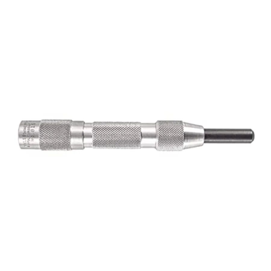 Hinge Locating Automatic Center Punch with Adjustable Stroke - 125mm Length 16mm Diameter Tapered Point - 819
Hinge Locating Automatic Center Punch with Adjustable Stroke - 125mm Length 16mm Diameter Tapered Point - 819