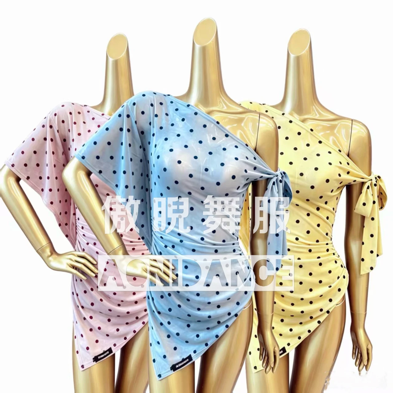 New Latin Dance Tops Women Slant Shoulder Polka Dot Irregular Tops Adult Rumba Tango Salsa Ballroom Dance Practice Clothing
New Latin Dance Tops Women Slant Shoulder Polka Dot Irregular Tops Adult Rumba Tango Salsa Ballroom Dance Practice Clothing