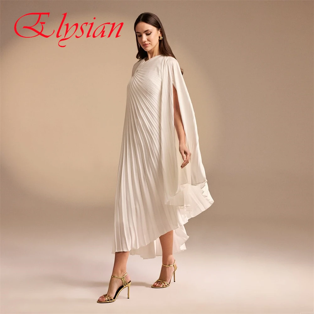 Customized Exquisite White Chiffon Evening Dress Delicate Crew Neck Long Sleeves Cocktail Dress Classic Special Occasion Gowns
Customized Exquisite White Chiffon Evening Dress Delicate Crew Neck Long Sleeves Cocktail Dress Classic Special Occasion Gowns