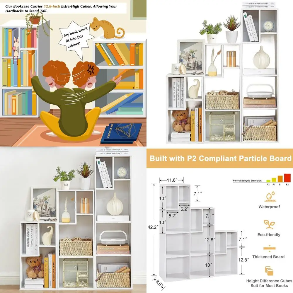 3-Tier White VECELO Cube Bookshelf Set, Ideal for Hardcovers 9.3-12.8, Space-Saving Storage for Home
3-Tier White VECELO Cube Bookshelf Set, Ideal for Hardcovers 9.3-12.8, Space-Saving Storage for Home