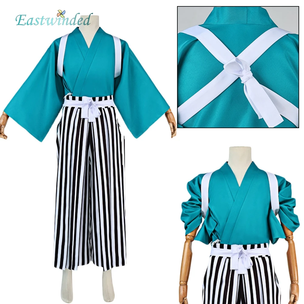 Usopp Wano Country Cosplay Kimono Blue Top Anime Pirate Striped Pants Costume Outfits Adult Men Uniform Halloween Carnival Party
Usopp Wano Country Cosplay Kimono Blue Top Anime Pirate Striped Pants Costume Outfits Adult Men Uniform Halloween Carnival Party