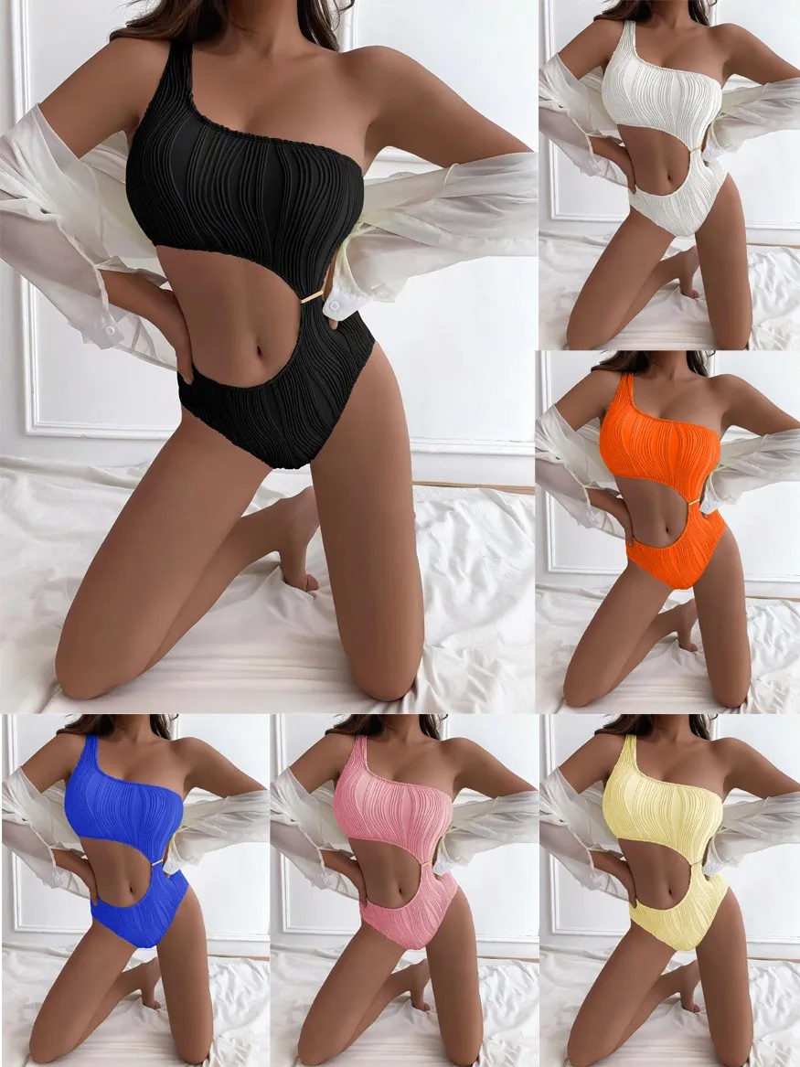Women 2026 Bikini One Shoulder Solid Color Black Bikinis Side Cutout Pleated Fabric White Swimsuit High Cut Fit Blue
Women 2026 Bikini One Shoulder Solid Color Black Bikinis Side Cutout Pleated Fabric White Swimsuit High Cut Fit Blue