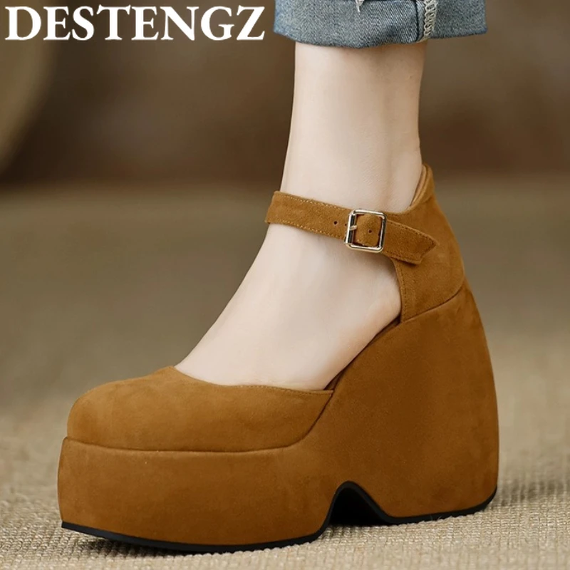 Wedges Platform Sandals Women High Heels Shoes Summer 2025 Brand New Pumps Dress Suede Shoes Trand Shallow Sandalias De Mujer
Wedges Platform Sandals Women High Heels Shoes Summer 2025 Brand New Pumps Dress Suede Shoes Trand Shallow Sandalias De Mujer