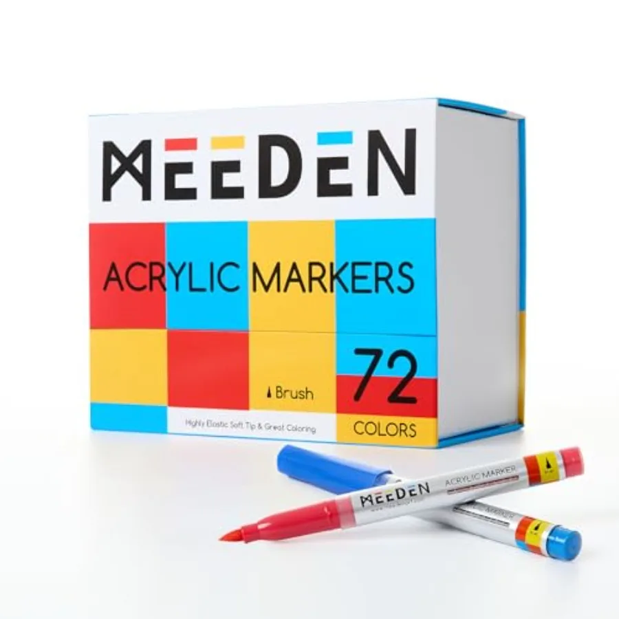 MEEDEN Acrylic Paint Marker Brush Tip: Large Capacity Acrylic Markers with Automatic Ink Control for Easter Decorations - Water
MEEDEN Acrylic Paint Marker Brush Tip: Large Capacity Acrylic Markers with Automatic Ink Control for Easter Decorations - Water