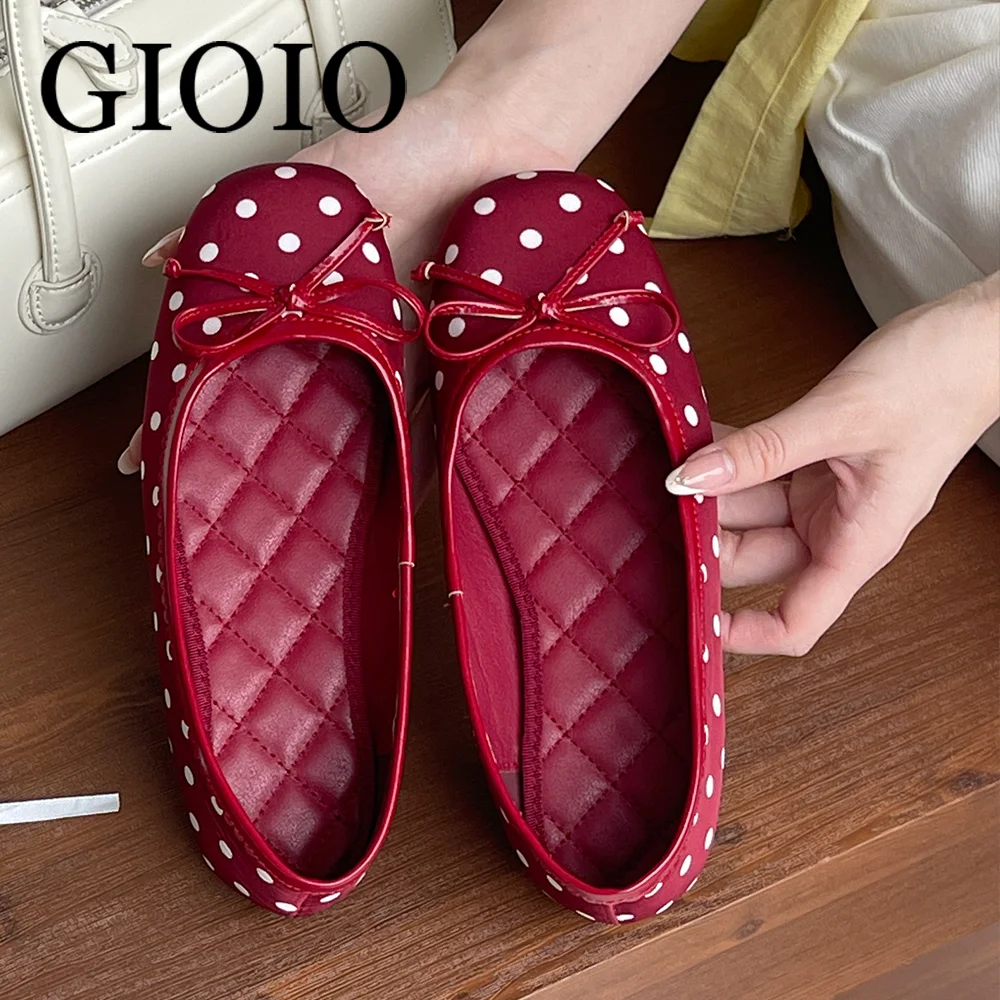 《GIOIO》2026 Women's Mary Jane Flat Red Comfortable Slip-On Breathable Casual Shoes Flats Polka Dot Slip-On Female
《GIOIO》2026 Women's Mary Jane Flat Red Comfortable Slip-On Breathable Casual Shoes Flats Polka Dot Slip-On Female
