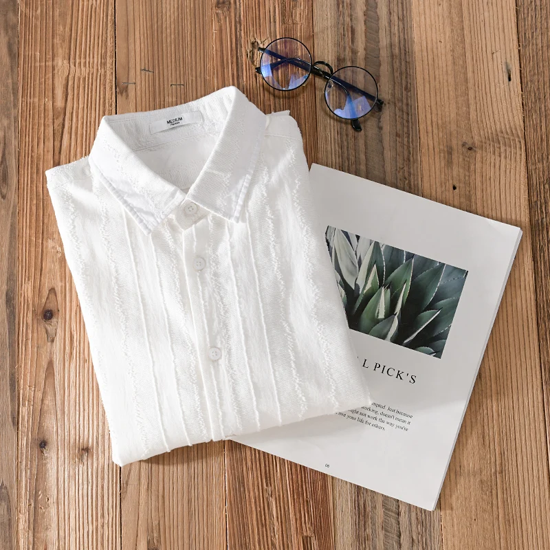 New Long-sleeve Cotton Linen Quality Brand Shirts For Men Fashion Comfortable Three-dimensional Jacquard Tops Clothing Camisa
New Long-sleeve Cotton Linen Quality Brand Shirts For Men Fashion Comfortable Three-dimensional Jacquard Tops Clothing Camisa