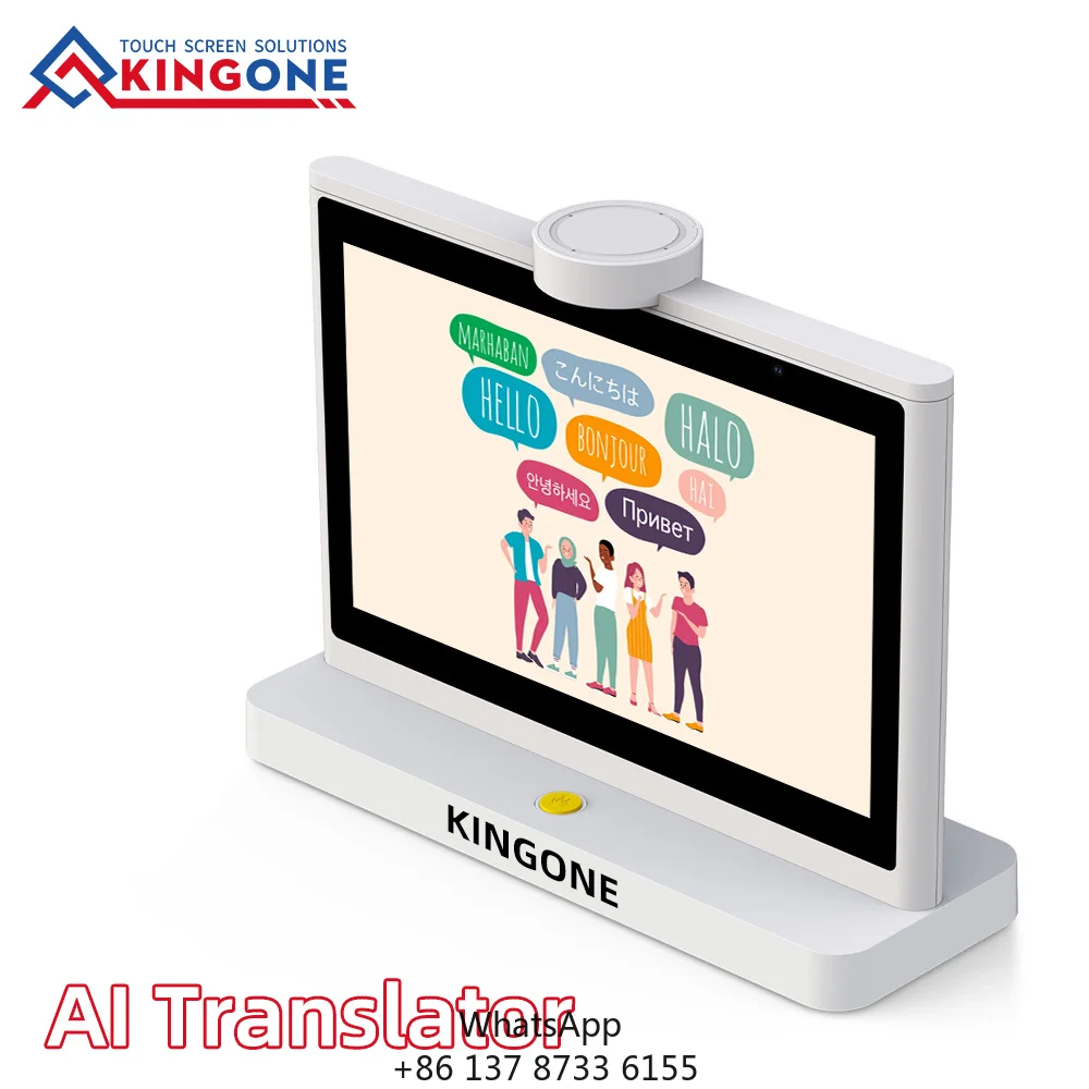 Touch Screen AI Translator Machine Real Time Two Way Voice Translation Supports 37 Languages For Business Travel And Hospitality