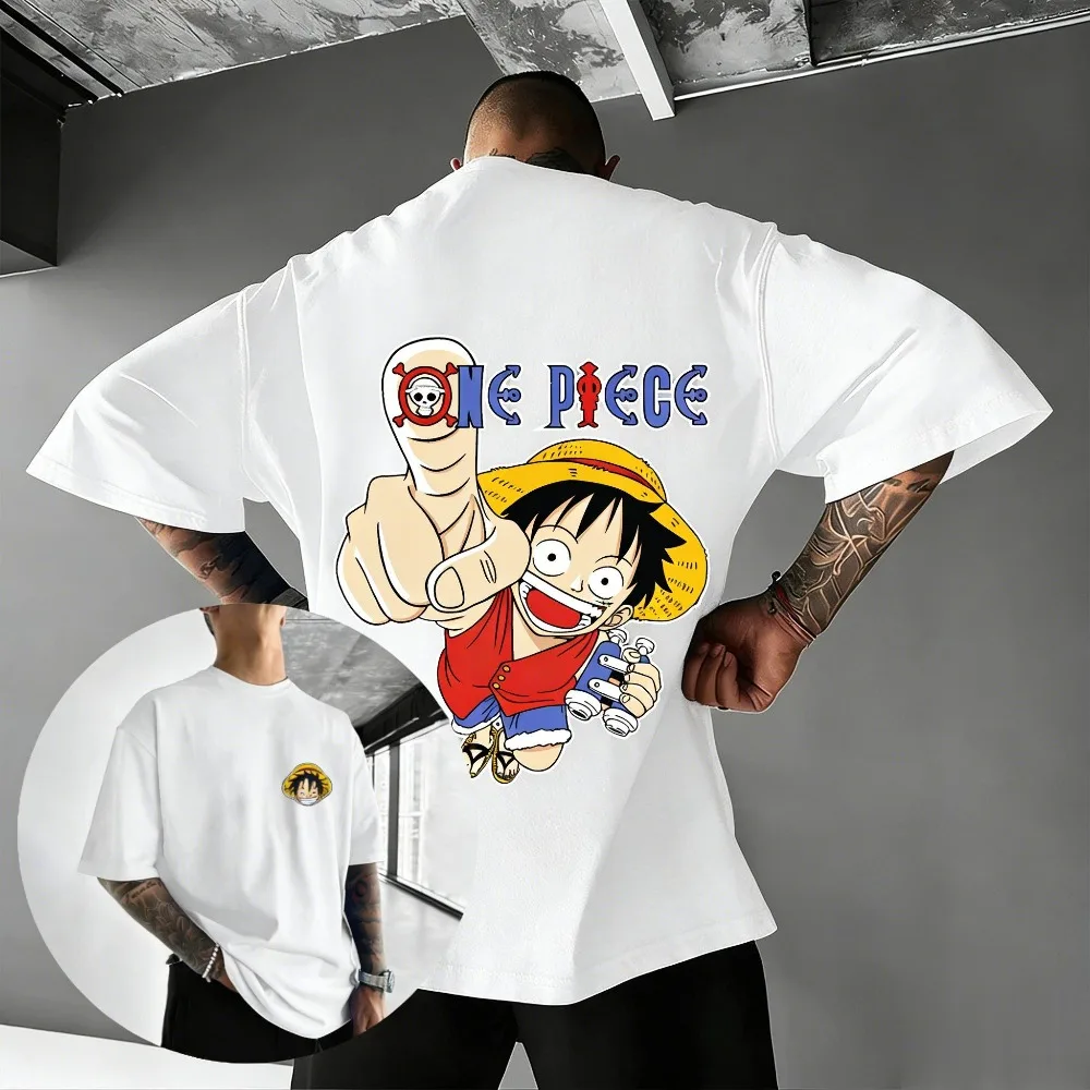 One Piece Luffy Unisex Pure Cotton T-shirt 2026 Summer Hot Anime Print American Loose Casual Parent-child Short Sleeved Top
One Piece Luffy Unisex Pure Cotton T-shirt 2026 Summer Hot Anime Print American Loose Casual Parent-child Short Sleeved Top