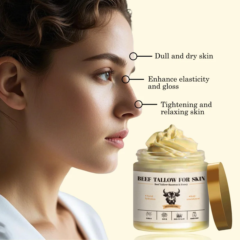 Beef Tallow Moisturizing Cream 60g Deep Hydration Nourishes Skin Replenishes Moisture Softens Body For Smooth Supple Skin
Beef Tallow Moisturizing Cream 60g Deep Hydration Nourishes Skin Replenishes Moisture Softens Body For Smooth Supple Skin