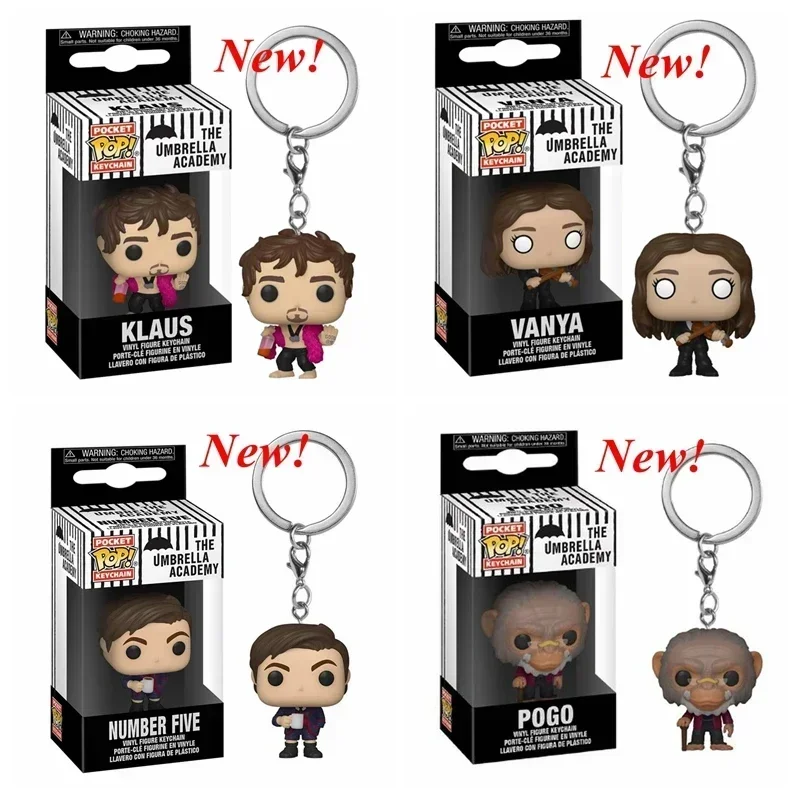 Newest FUNKO Pocket Keychains POP the Umbrella Academy Klaus Vanya Number Five Pogo Action Toy Figures Keychain Toys For Gifts
Newest FUNKO Pocket Keychains POP the Umbrella Academy Klaus Vanya Number Five Pogo Action Toy Figures Keychain Toys For Gifts