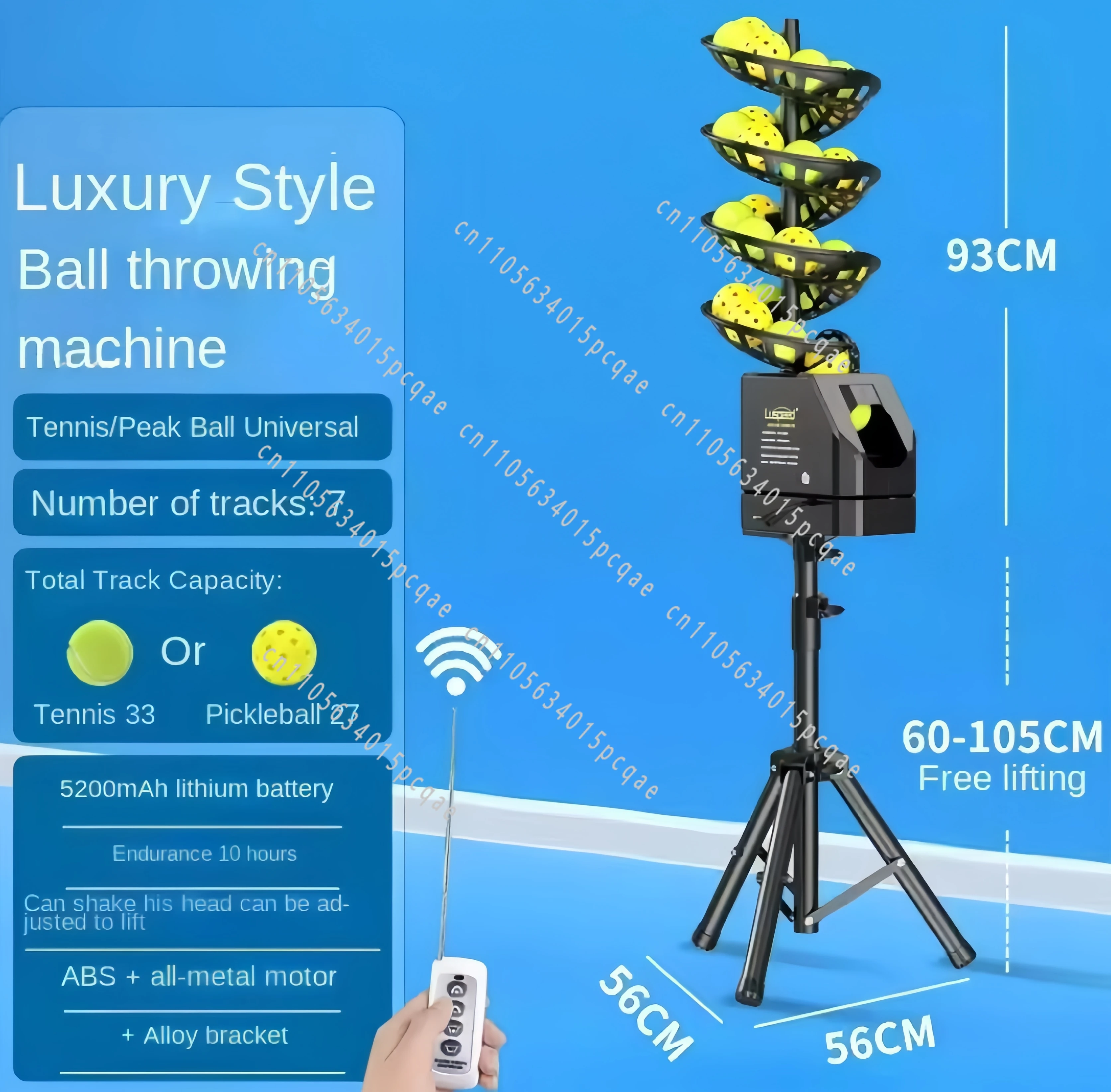Remote Control Self-service Kimchi Tennis Training Equipment Made of Steel Professional Portable Ball Throwing Machine
Remote Control Self-service Kimchi Tennis Training Equipment Made of Steel Professional Portable Ball Throwing Machine