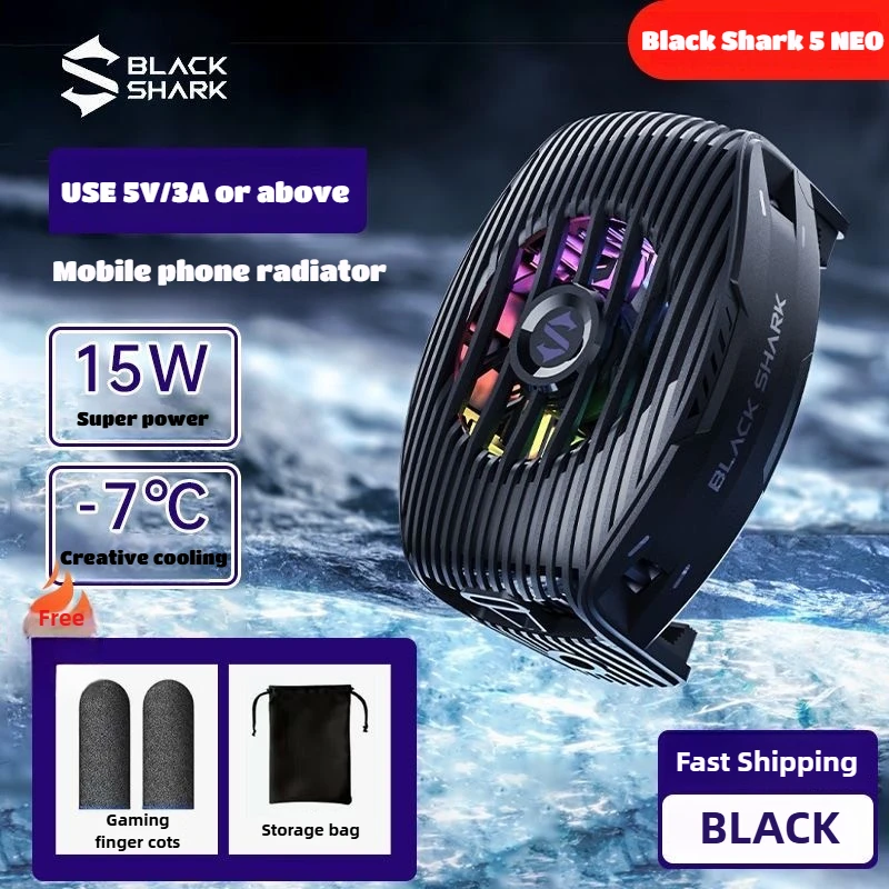 NEW Black Shark Funcooler 5NEO Mobile Phone Semiconductor Back-clip Cool Heat Sink 5V/3A Type-c System E-sports PUBG Game Cooler
NEW Black Shark Funcooler 5NEO Mobile Phone Semiconductor Back-clip Cool Heat Sink 5V/3A Type-c System E-sports PUBG Game Cooler