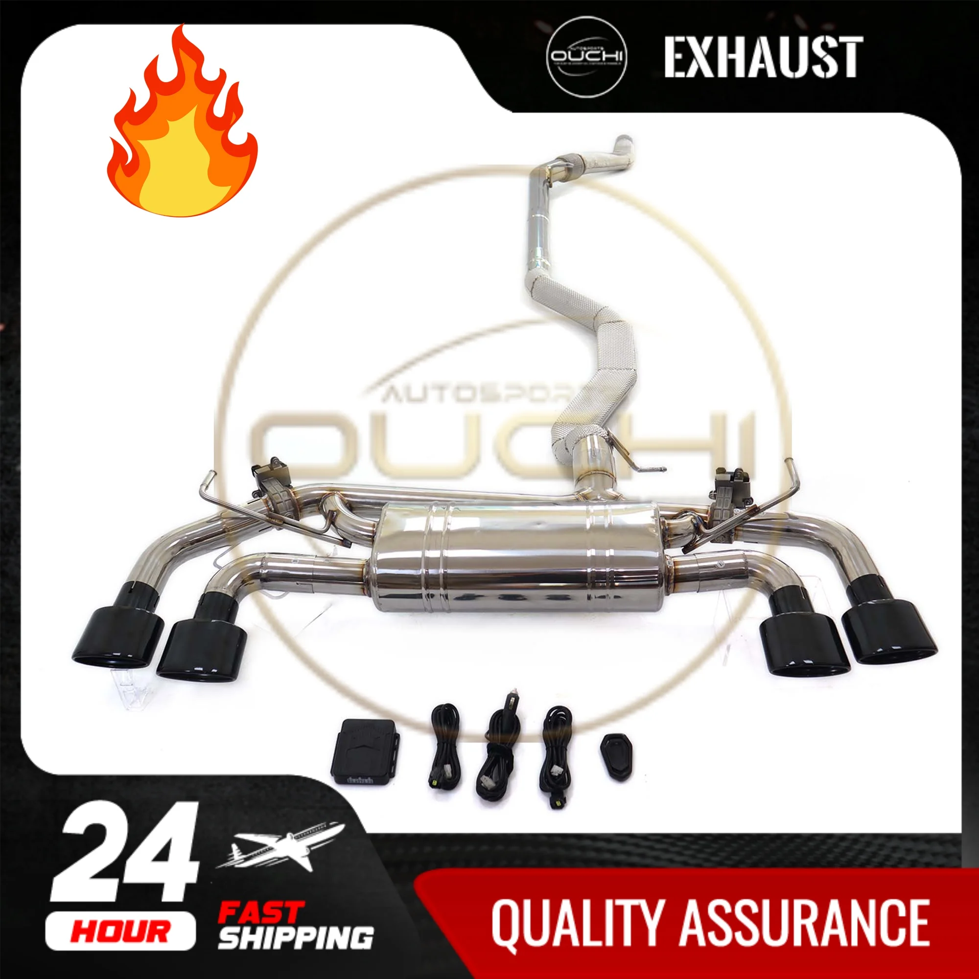 OUCHI Exhaust System Stainless Steel Performance Catback for Range Rover Sport 3.0T 2024+ Muffler With Valve
OUCHI Exhaust System Stainless Steel Performance Catback for Range Rover Sport 3.0T 2024+ Muffler With Valve