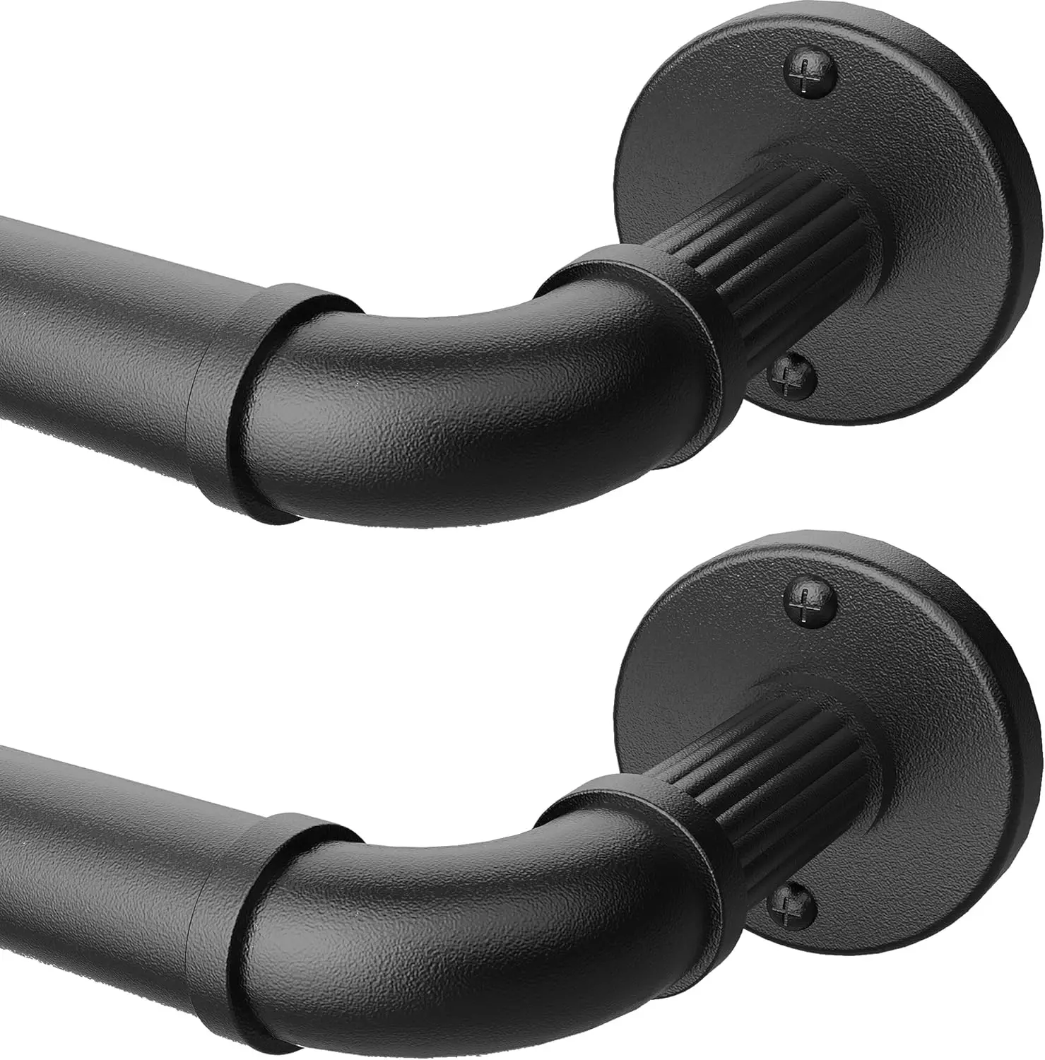 Black Curtain Rods 72-144 Inch Industrial 1Inch Pole, Wrap Around Brackets for Indoor Outdoor Use, Set of 2
Black Curtain Rods 72-144 Inch Industrial 1Inch Pole, Wrap Around Brackets for Indoor Outdoor Use, Set of 2