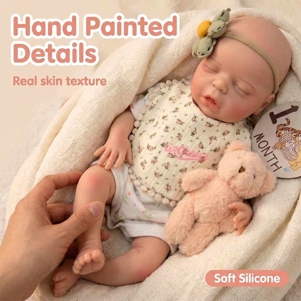 Adorable 18" Silicone Reborn Newborn Doll Handmade Painted Art Doll Sleepy Closed Eyes Weighted Soft Reborn Doll Christmas Gift
Adorable 18" Silicone Reborn Newborn Doll Handmade Painted Art Doll Sleepy Closed Eyes Weighted Soft Reborn Doll Christmas Gift