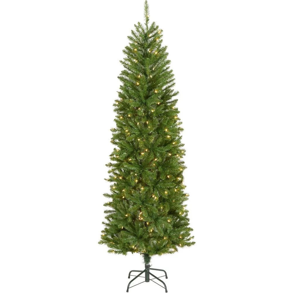 Kingswood Fir Slim Artificial Christmas Tree with White Lights, 6.5 Feet Tall, Pre-Lit, Green, Including Stand
Kingswood Fir Slim Artificial Christmas Tree with White Lights, 6.5 Feet Tall, Pre-Lit, Green, Including Stand