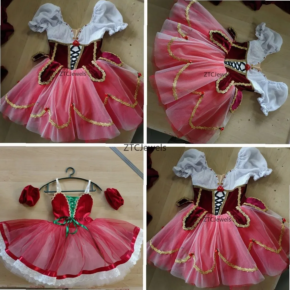 Professional Red Giselle Ballet Costume Long Dress for Children Competition Performance Cosplay
Professional Red Giselle Ballet Costume Long Dress for Children Competition Performance Cosplay