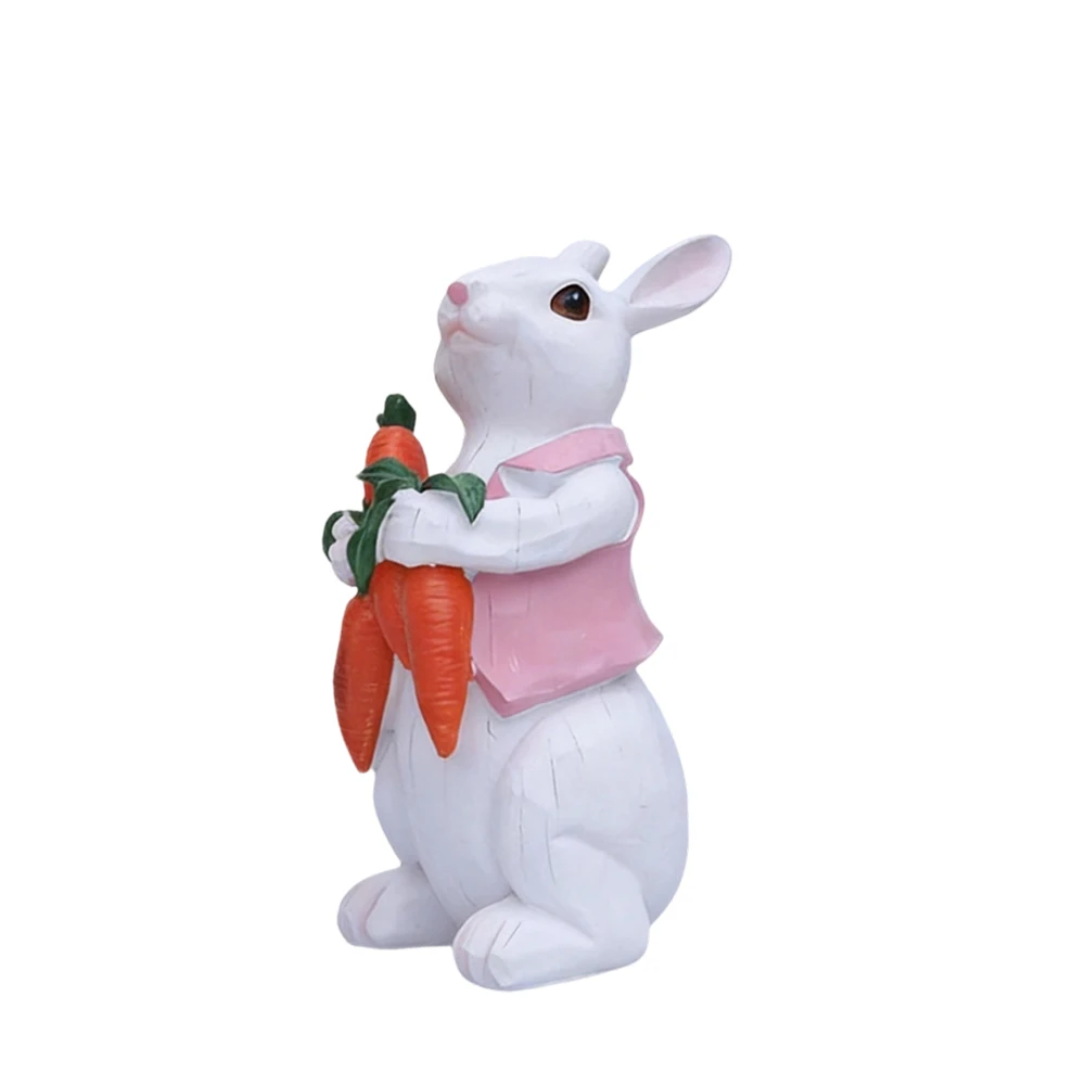 White Resin Easter Bunny with Carrot Figurine for Festive Home Decor Window Shelf Mantel 18x9x7cm Indoor Outdoor
White Resin Easter Bunny with Carrot Figurine for Festive Home Decor Window Shelf Mantel 18x9x7cm Indoor Outdoor