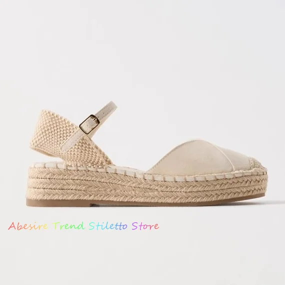 Summer New Thick Bottom Hemp Rope Bottom Grass Weaving Fisherman's Shoes Women Trendy Wedge Heel Buckle Strap Beach Sandals
Summer New Thick Bottom Hemp Rope Bottom Grass Weaving Fisherman's Shoes Women Trendy Wedge Heel Buckle Strap Beach Sandals