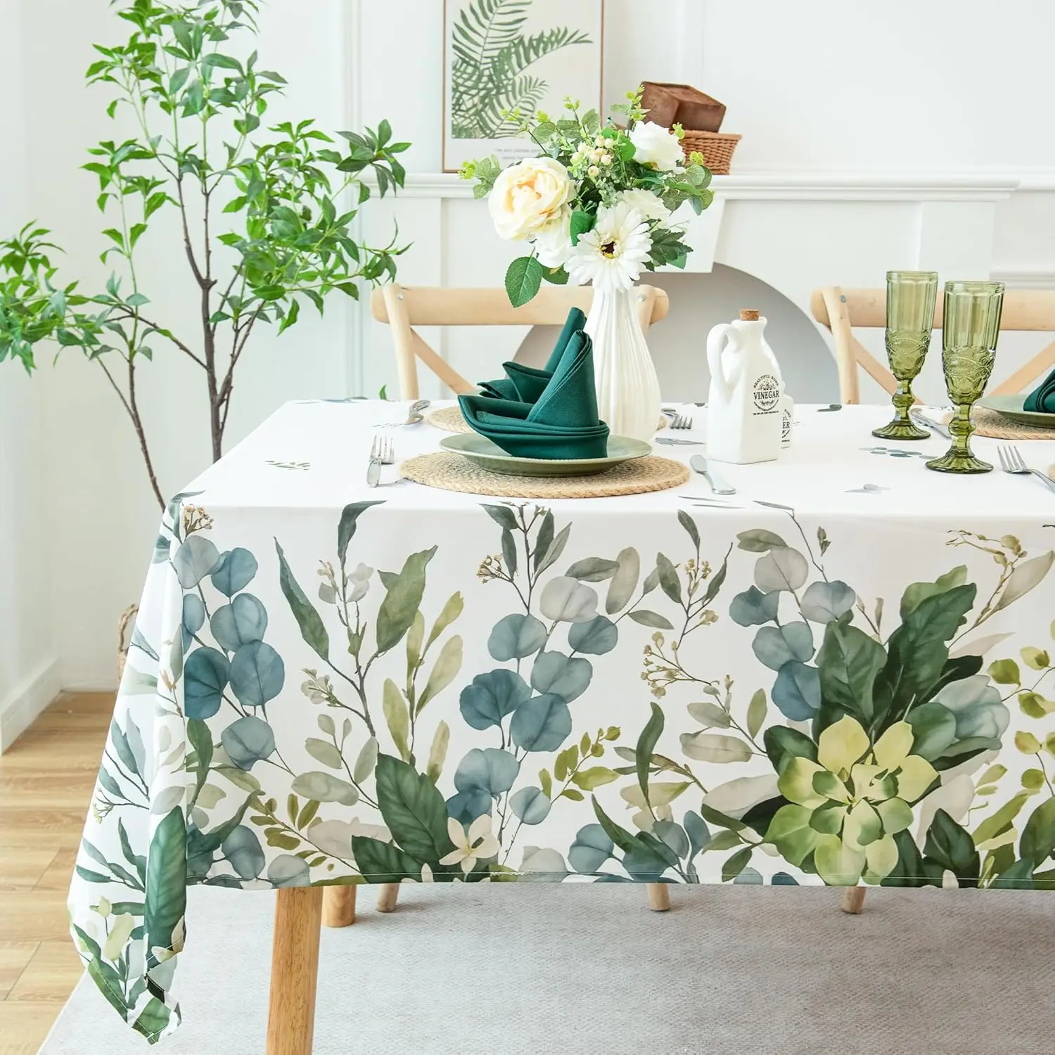 Tablecloth Table Cover Eucalyptus Floral Design Vibrant Durable Boho Pattern Printed Polyester Fabric Waterproof Stain Resistant Heavy Duty Easy Clean Dining Kitchen Outdoor Picnic Multi Sizes Home Room Indoor Daily Spring Summer Holiday Party Decoration
Tablecloth Table Cover Eucalyptus Floral Design Vibrant Durable Boho Pattern Printed Polyester Fabric Waterproof Stain Resistant Heavy Duty Easy Clean Dining Kitchen Outdoor Picnic Multi Sizes Home Room Indoor Daily Spring Summer Holiday Party Decoration