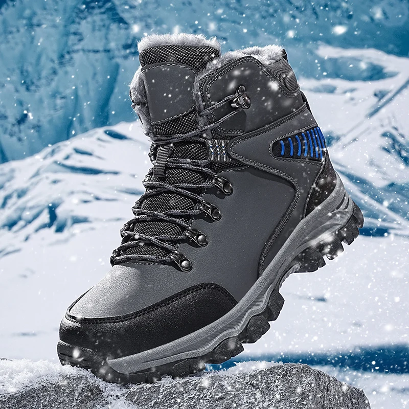Winter Men's Outdoor Hiking Boots Thickened Plush Snow Boots Non-slip Men Work Casual Shoes Waterproof Leather Climbing Sneakers
Winter Men's Outdoor Hiking Boots Thickened Plush Snow Boots Non-slip Men Work Casual Shoes Waterproof Leather Climbing Sneakers