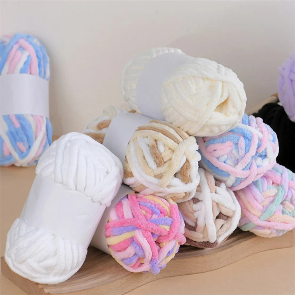 50g/ball Thick Velvet Yarn Blended Colorful Strip Dye Ice Strip Line Chenille Yarn DIY Knitting Wool Line Baby Scarf Hat Blanket
50g/ball Thick Velvet Yarn Blended Colorful Strip Dye Ice Strip Line Chenille Yarn DIY Knitting Wool Line Baby Scarf Hat Blanket