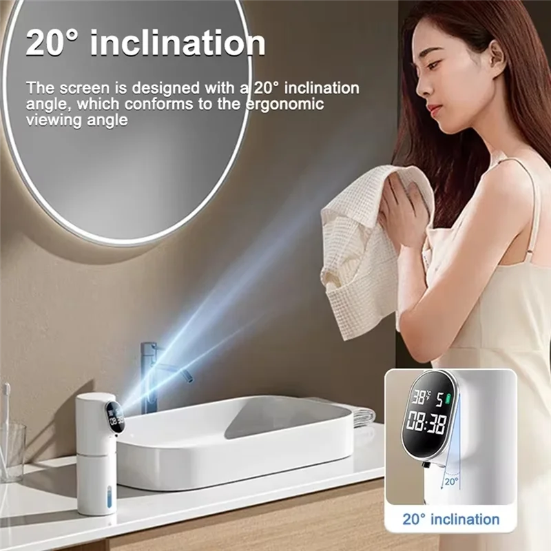 A97Z Smart Soap Foam Dispenser 5 Gear Touchless 320Ml Temperature Time Display Automatic Infrared Sensor Soap Dispensers
A97Z Smart Soap Foam Dispenser 5 Gear Touchless 320Ml Temperature Time Display Automatic Infrared Sensor Soap Dispensers