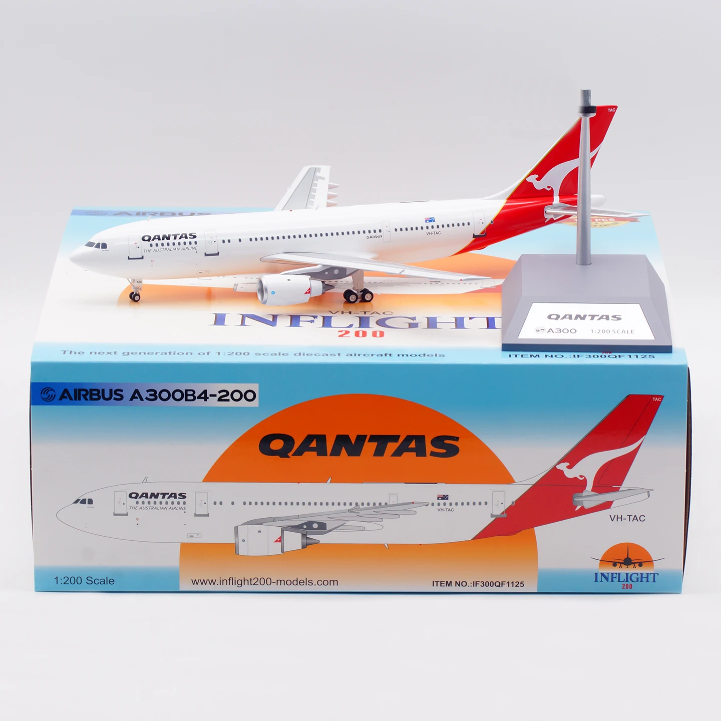 IF300QF1125 Alloy Collectible Plane Gift INFLIGHT 1:200 Qantas Airways Airbus A300B4 Diecast Aircraft Jet Model VH-TAC
IF300QF1125 Alloy Collectible Plane Gift INFLIGHT 1:200 Qantas Airways Airbus A300B4 Diecast Aircraft Jet Model VH-TAC