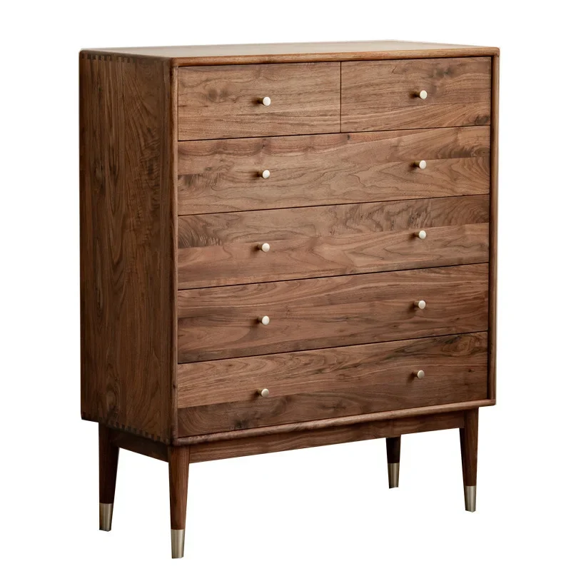 North American black walnut all solid wood six-chest cabinet simple modern storage locker Nordic bedroom storage cabinet side
North American black walnut all solid wood six-chest cabinet simple modern storage locker Nordic bedroom storage cabinet side